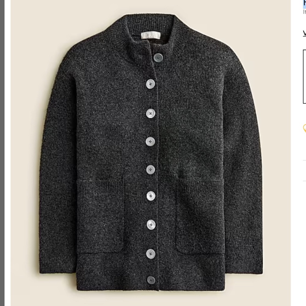 J.Crew Relaxed Milano-Stitch Cardigan XS